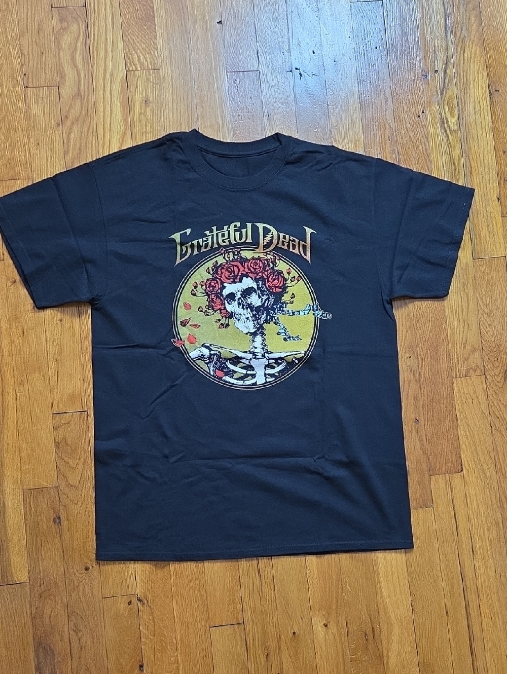 Grateful Dead Black Short-Sleeve Tee with Yellow & Red Graphic